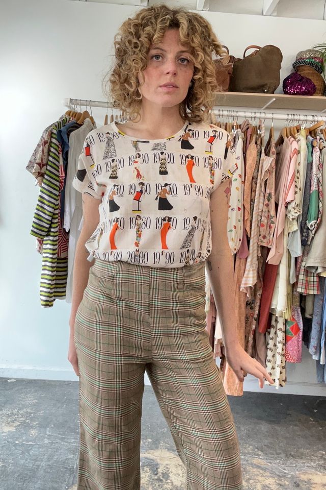Samantha Pleet Brown and Green Plaid Pants Selected by The Curatorial Dept. #1