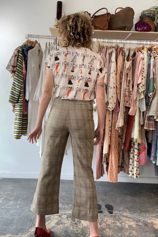 Samantha Pleet Brown and Green Plaid Pants Selected by The Curatorial Dept. #3