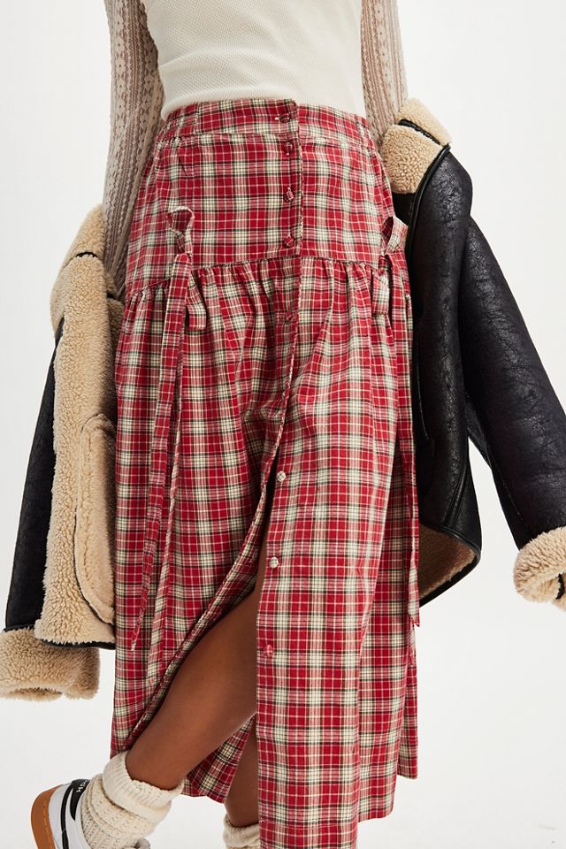 Jupe Longue Boutonnée Bronte Damson Madder #2