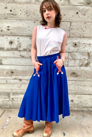 1940’s Blue Arrow Pocket Skirt Selected by Nomad Vintage
