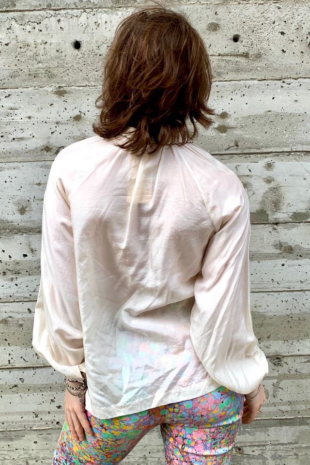 Vintage Embroidered Silk Blouse Selected by Nomad Vintage #2
