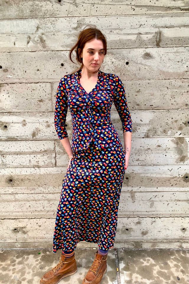 Vintage Floral Print Halter Dress & Matching Top Set Selected by Nomad Vintage #2