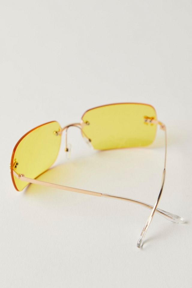 Lunettes De Soleil FRED Corvette - Monture Dorée Sans Cercles - Verres Démo Neufs