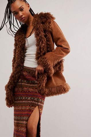 Anna Sui Knit Slit Maxi Skirt | Free People