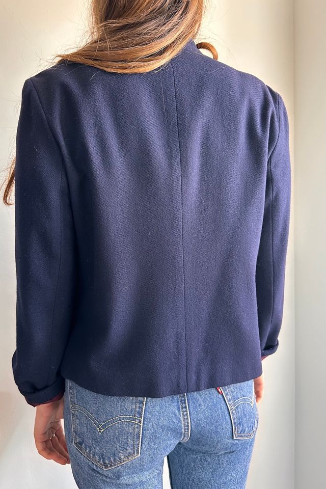 Vintage Ira Joyce Blue Buttonless Bolero Selected by KA.TL.AK #2
