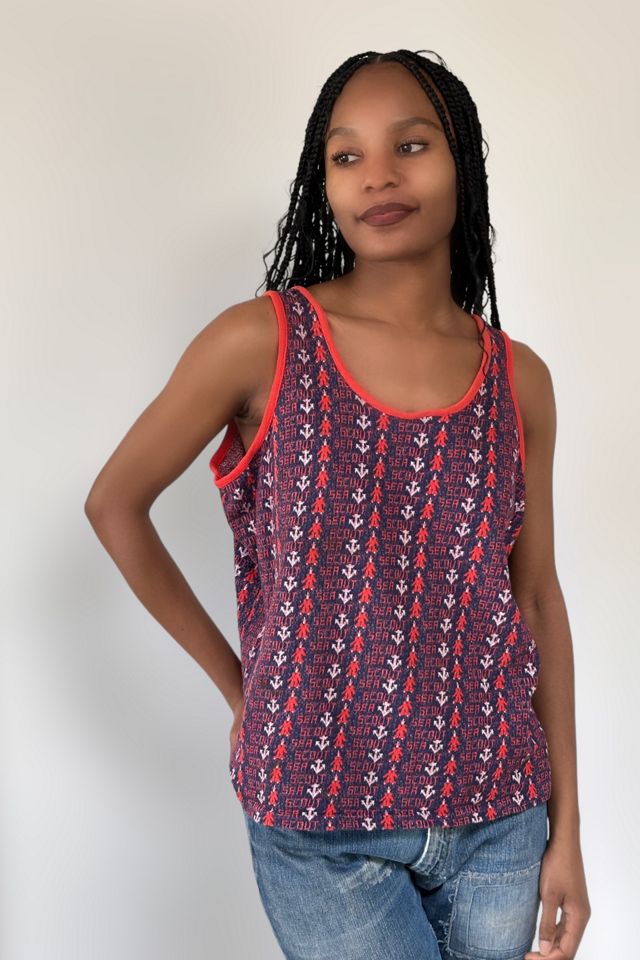 Vintage 1960's Sea Scout Nautical Knit Tank Top Selected By Afterlife Boutique #3