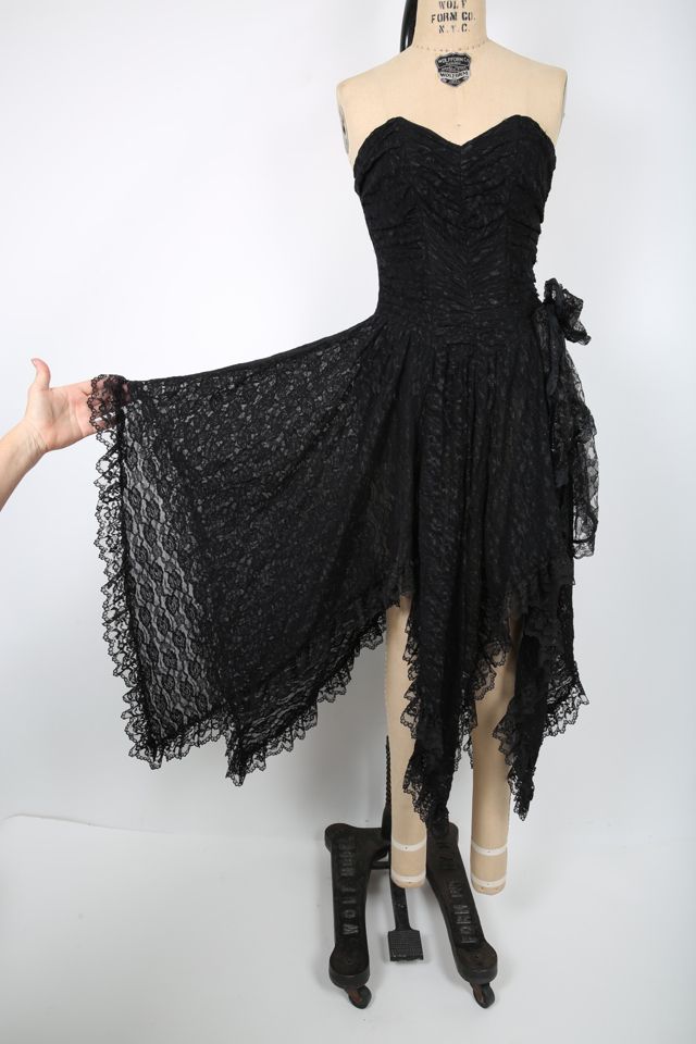 Black 80s dress best sale