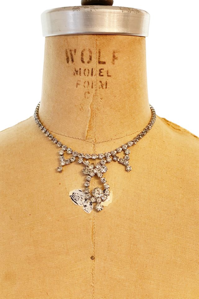 Vintage 1970's RhinestonewithDrops Necklace Selected by FernMercantile #1