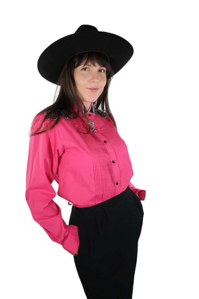 1980s Deadstock Wrangler Western Tuxedo Fringe Blouse Selected By Moons + Junes Vintage #1
