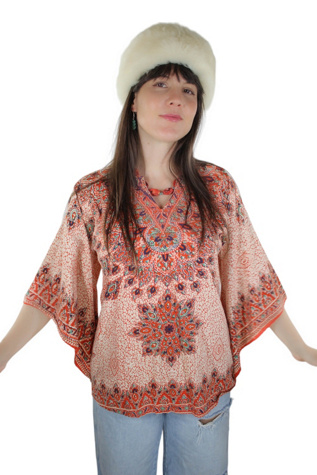 1970s Angel Sleeve Nomad Tunic Selected By Moons + Junes Vintage