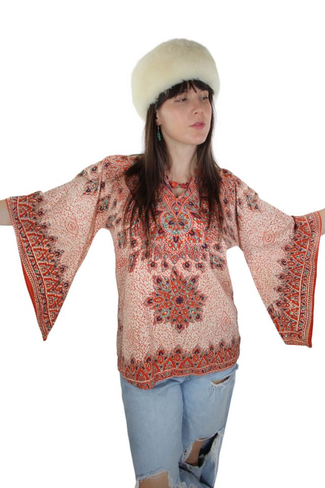 1970s Angel Sleeve Nomad Tunic Selected By Moons + Junes Vintage #1
