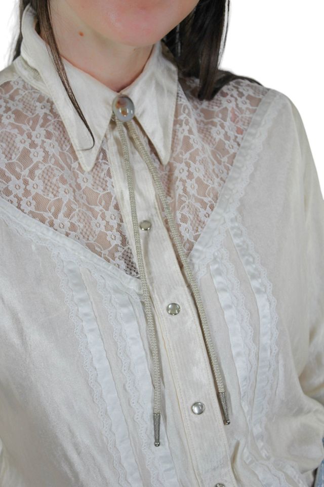 1970s Rare Rockmount Ranch Wear Satin Lace Button Down Selected By Moons + Junes Vintage #3