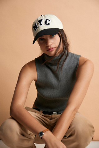 Sleeveless Rib Turtleneck Top at Free People in Heather Grey, Size: Small