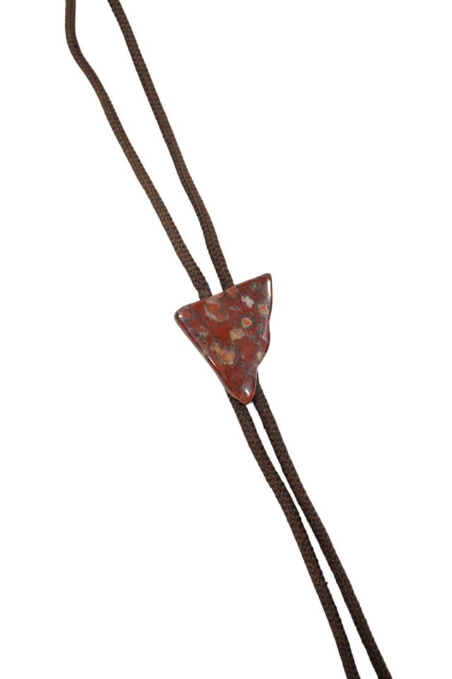 1970s Red Agate Western Bolo Tie Selected By Moons + Junes Vintage #3