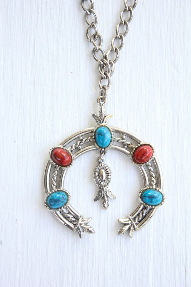 Vintage Turquoise Squash Blossom Necklace Selected By Moons + Junes Vintage #2