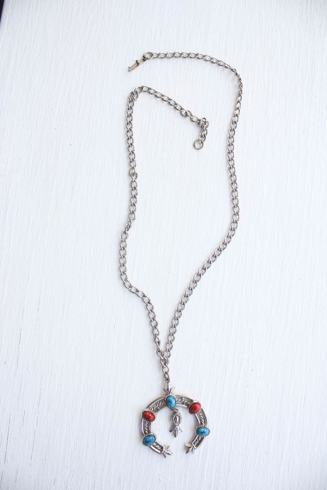 Vintage Turquoise Squash Blossom Necklace Selected By Moons + Junes Vintage #3