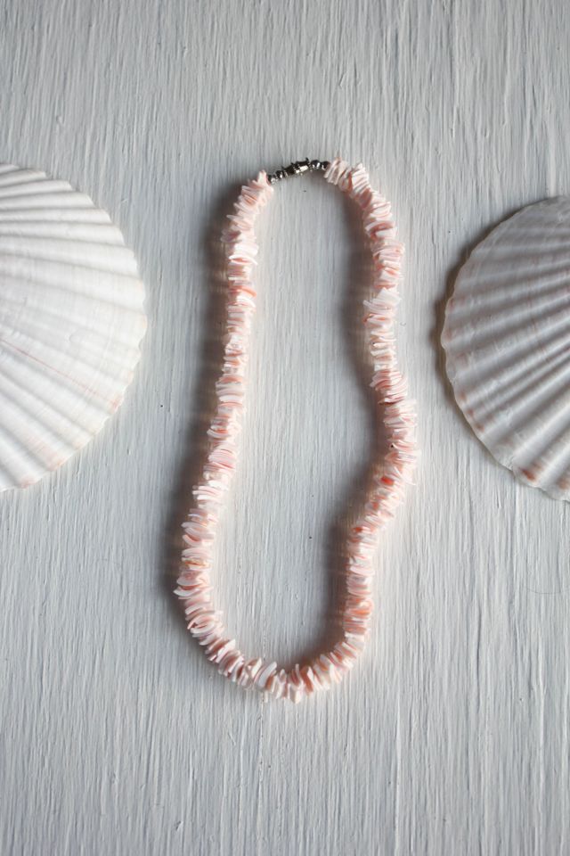 Vintage Hawaiian Pink Puka Shell Necklace Selected By Moons + Junes Vintage #1