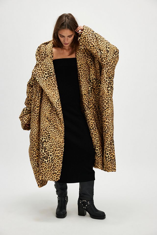 Norma Kamali Printed Hooded Sleeping Bag Coat #3