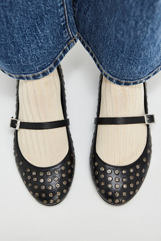 Twiggy Studded Ballet Flats By FP Collection At Free People In Black, Size: US 8