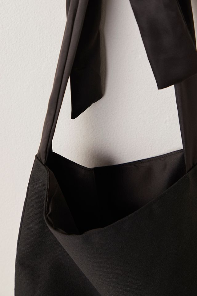 Free people black leather slouchy lucca tote bag deals