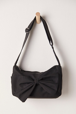 Coquette Bow Crossbody by Lucca at Free People in Black