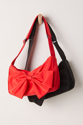 Coquette Bow Crossbody by Lucca at Free People in Red Lip