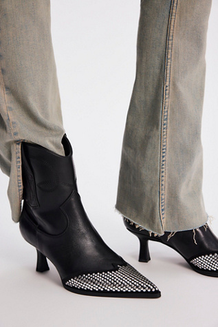 Yolanda Studded Kitten Heel Booties