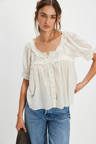 シャツ/ブラウス(長袖/七分) glamlips  Puff-sleeve shirt One-piece Cinq à Sept Fiona Silk Puff-Sleeve Blouse | Saks Fifth Avenue