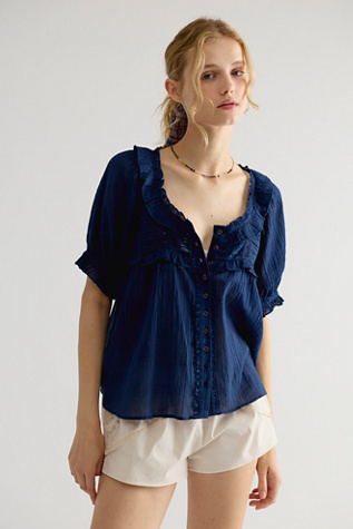 Женская блузка Free People Sweet Nothings Blouse, цвет: Deeper Iris — фото 3