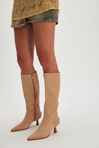 Yulia Tall Kitten Heel Boots By Circus NY By Sam Edelman At Free People In Warm Oat, Size: US 7