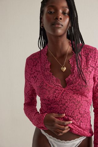 Norma Kamali Long Sleeve Deep V Ruffle Bodysuit | Free People