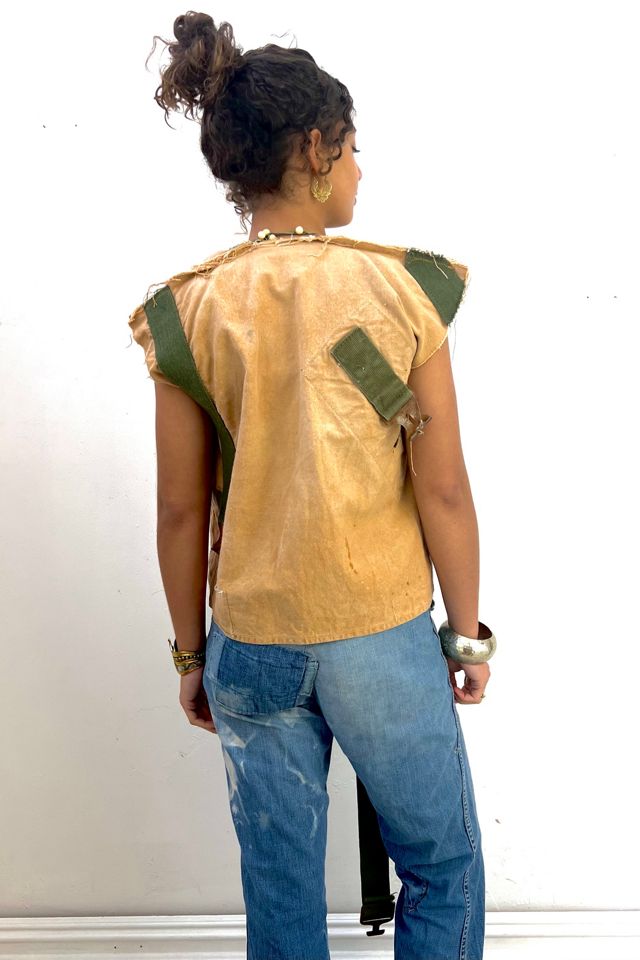 Anna Corinna Reworked Vintage Khaki Strappy Jacket #1