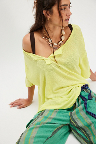 T-shirt We The Free Like Butter en Citron Ensoleillé, pour femme chez Free People