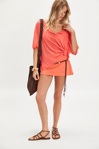 We The Free Like Butter Tee at Free People in Radiant Watermelon, Size: XL