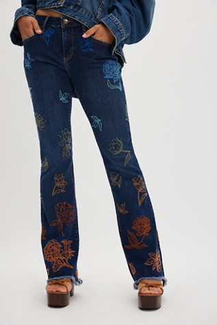 Driftwood Eva Slim Jeans at Free People in Dark Wash, Size: 28