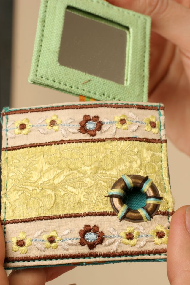 Embroidered Pocket Mirror #1