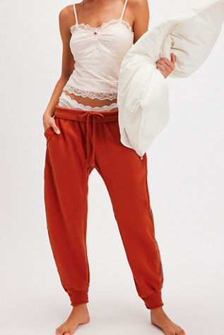 Going For It Lounge Joggers by Intimately at Free People in Cinnamon Stick Combo, Size: Medium