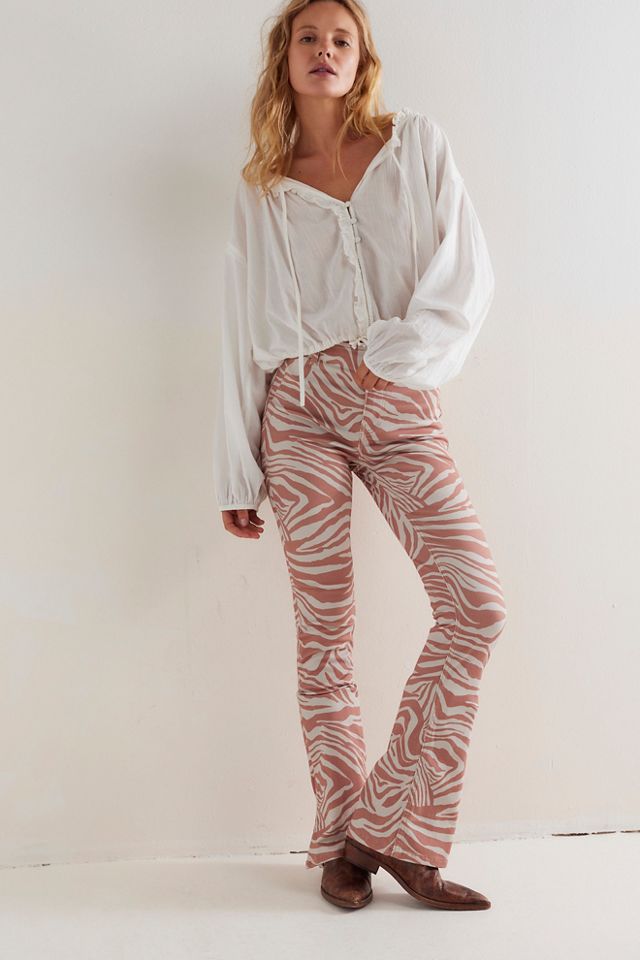 We The Free Level Up Slit Slim Flare Printed Jeans #2
