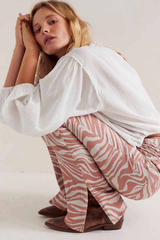 We The Free Level Up Slit Slim Flare Printed Jeans #3