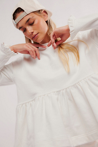 BB Doll Sweatshirt at Free People in Optic White, Size: Small