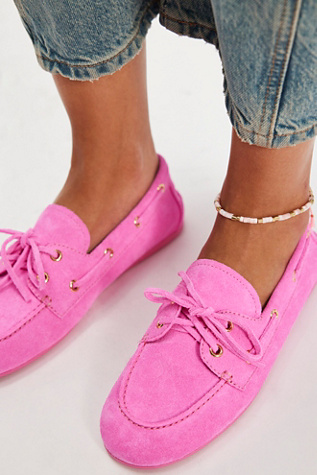 Chaussures Bateau de Jour Yachting par Jeffrey Campbell en Pink Suede, pour femme taille: US 7.5 chez Free People
