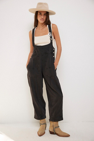 Felix Tapered Overalls By We The Free At Free People In Black, Size: Medium