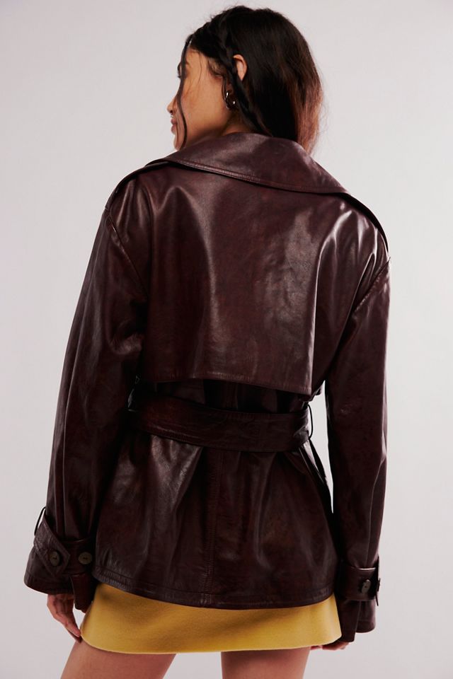 Nigel Preston Short Wax Trench Coat #1