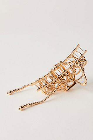 See You Later Beaded Claw Clip At Free People In Gold