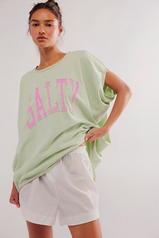 Salty Shasta Tee by Ragabond at Free People in Citron, Size: Small