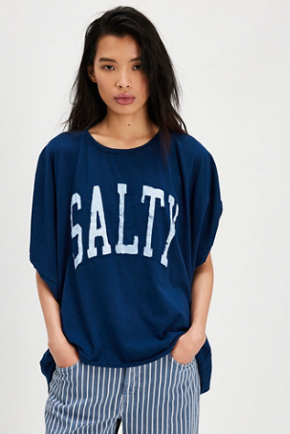 Salty Shasta Tee by Ragabond at Free People in Navy, Size: XS