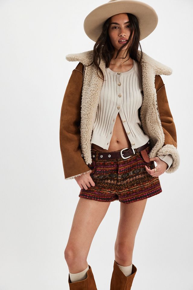 Anna Sui Fair Isle Fleece Shorts #1