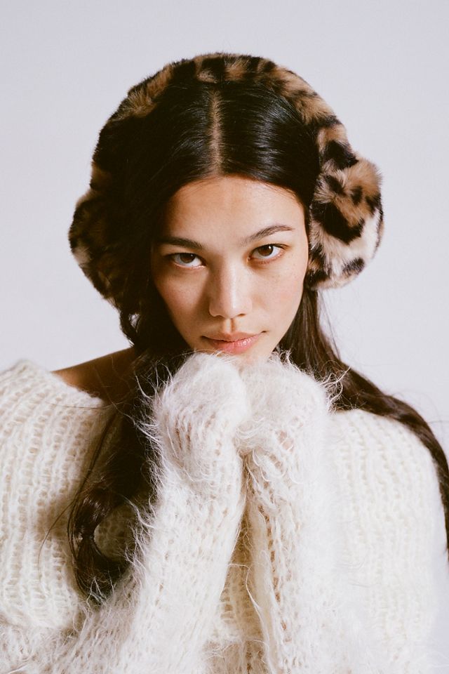 Smitten Faux Fur Leopard Earmuffs #2