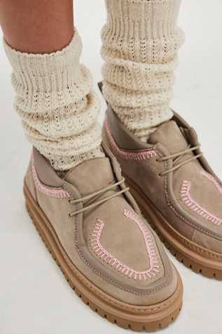 Luca Crochet Chukka Boots by Laidback London at Free People in Grey, Size: EU 37