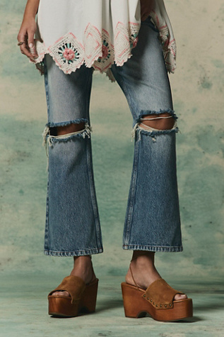 Front Row Wrap Clogs by Free People in Tan, Size: US 11